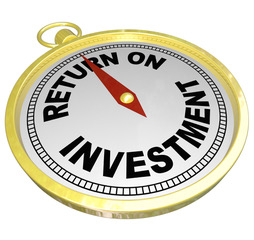 Image of a gold watch that says “return on investment” on its face to symbolize the rise in revenue you can get with expert search engine marketing.